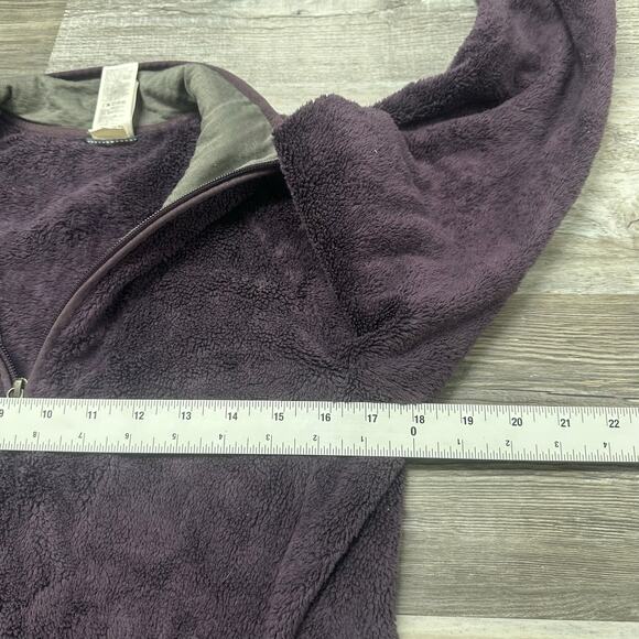 The North Face Purple Womens Small 1/4 Zip Mock Neck Soft Fleece Pullover Jacket - Picture 6 of 8